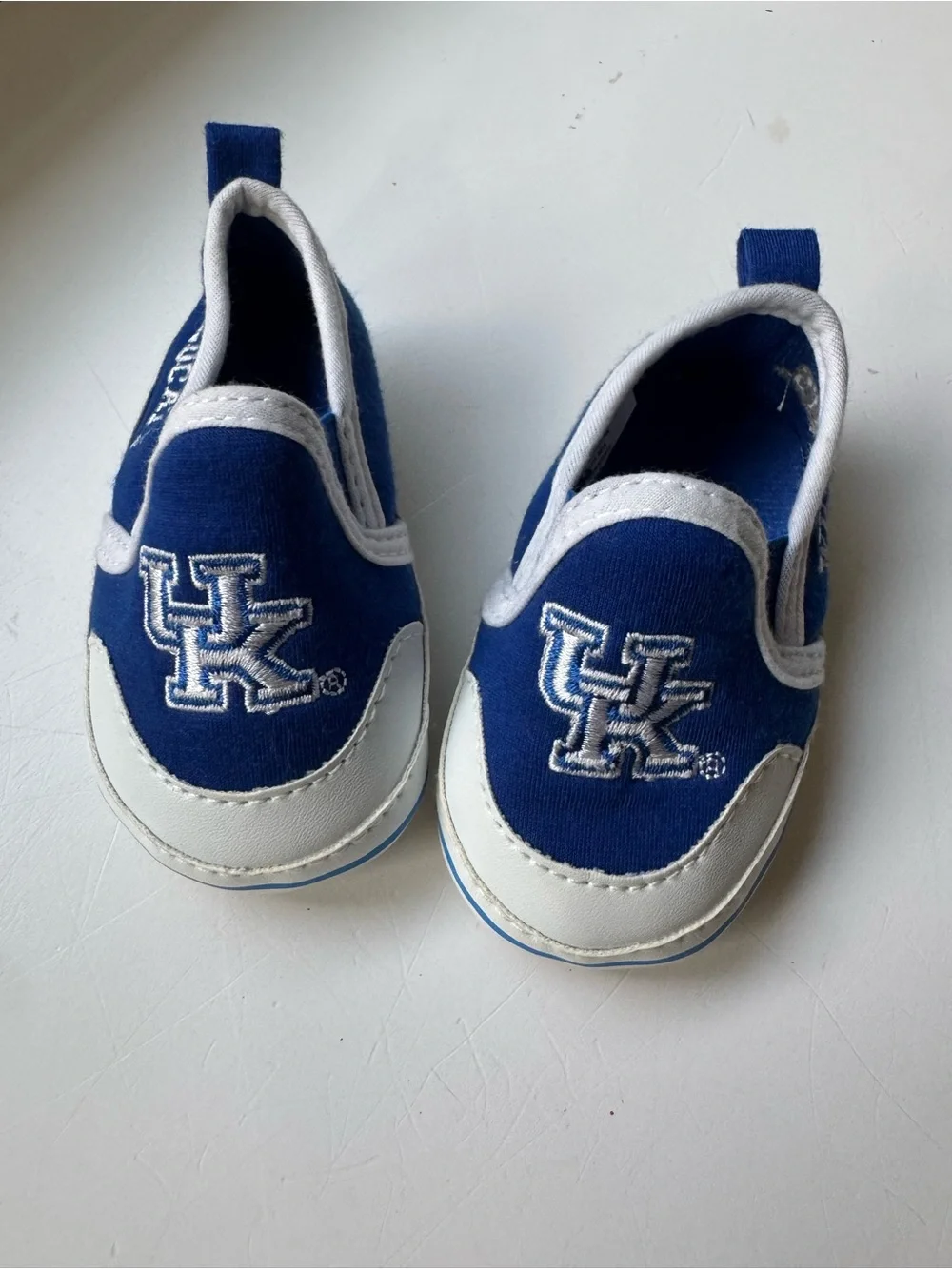 University Blue Kids Slip-On Shoes with Team Logo